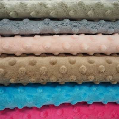 Polyester brushed textured luxe minky fabric rolls for children mink blanket cloth