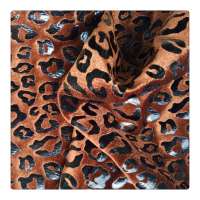 100% polyester brushed tricot plush lining leopard print velvet fabric for clothing